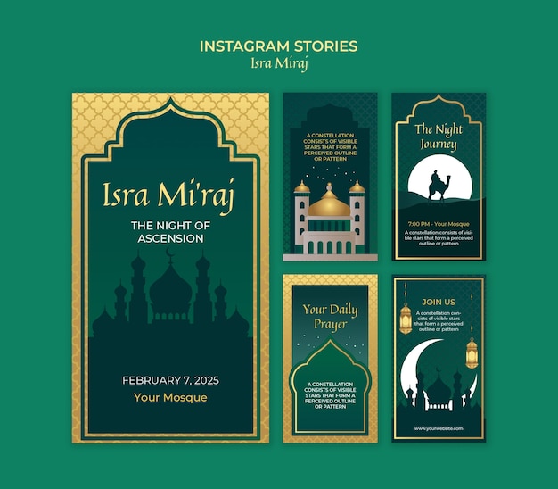 Gratis PSD isra miraj skabelon design