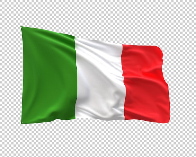 Gratis PSD italiens flag vinker i vinden
