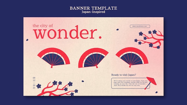 Gratis PSD japan-inspirert bannerdesignmal