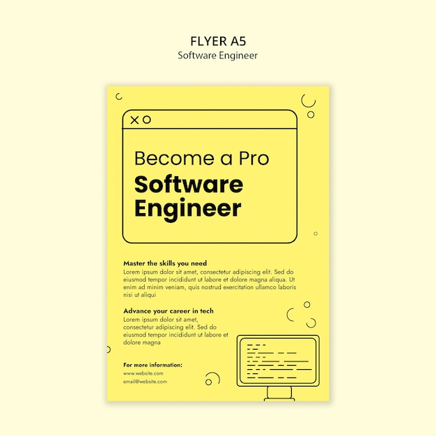 Gratis PSD jobbmal for programvareingeniør