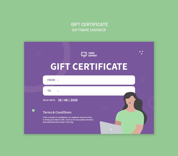 Gratis PSD jobbmal for programvareingeniør