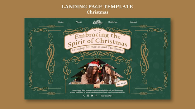 Gratis PSD juletemaldesign