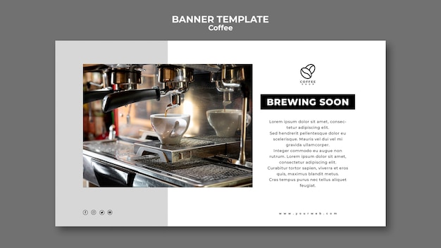 Gratis PSD kaffebanner-mal