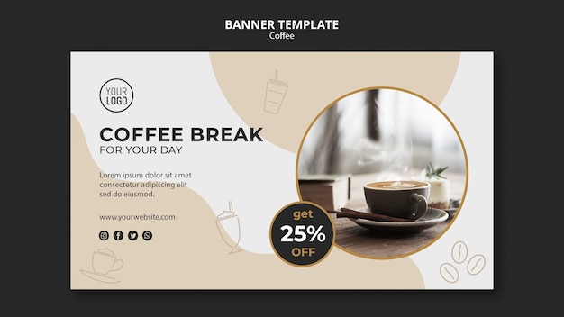 Gratis PSD kaffebanner-mal