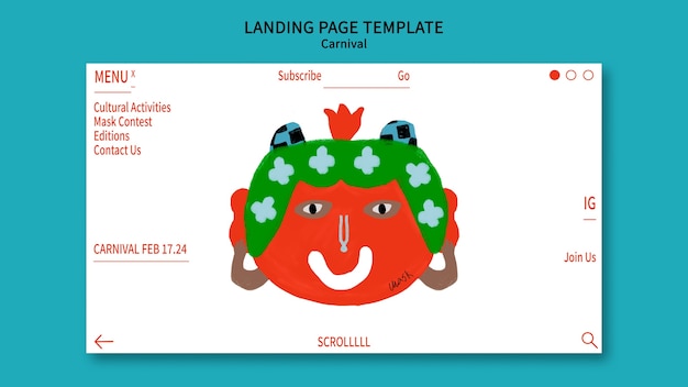 Gratis PSD karnevalmaldesign