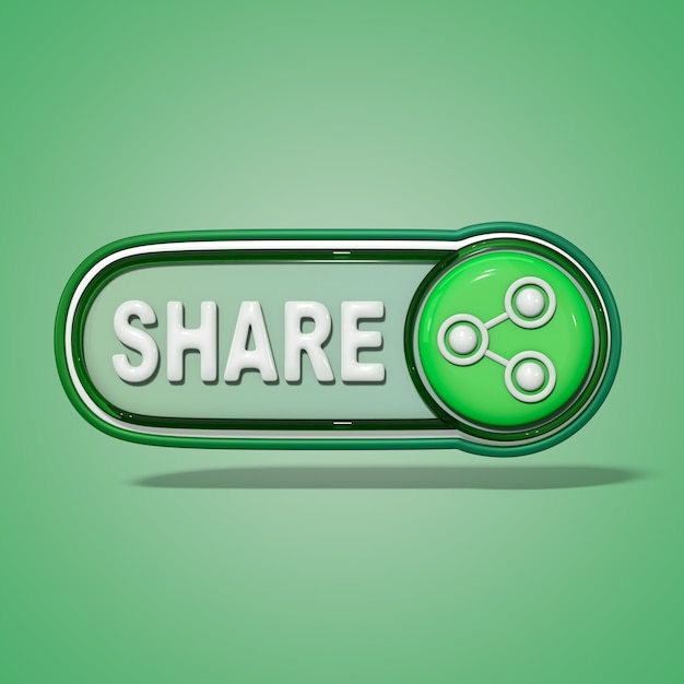 Gratis PSD knappikon 3d-rendering