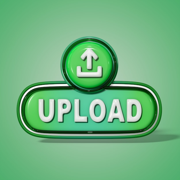 Gratis PSD knappikon 3d-rendering