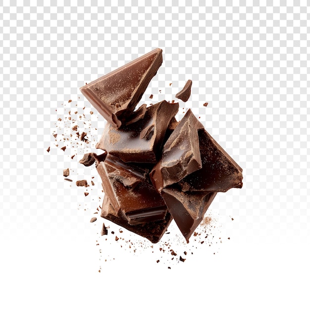 Gratis PSD knekte biter av mørk sjokolade