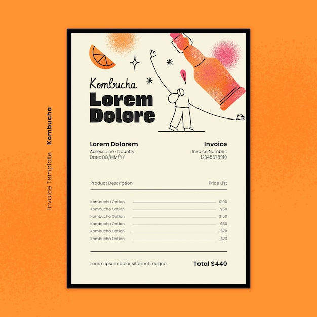 Gratis PSD kombucha maldesign