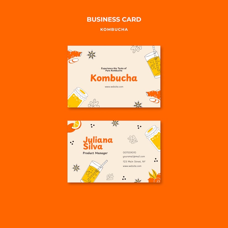 Gratis PSD kombucha malldesign