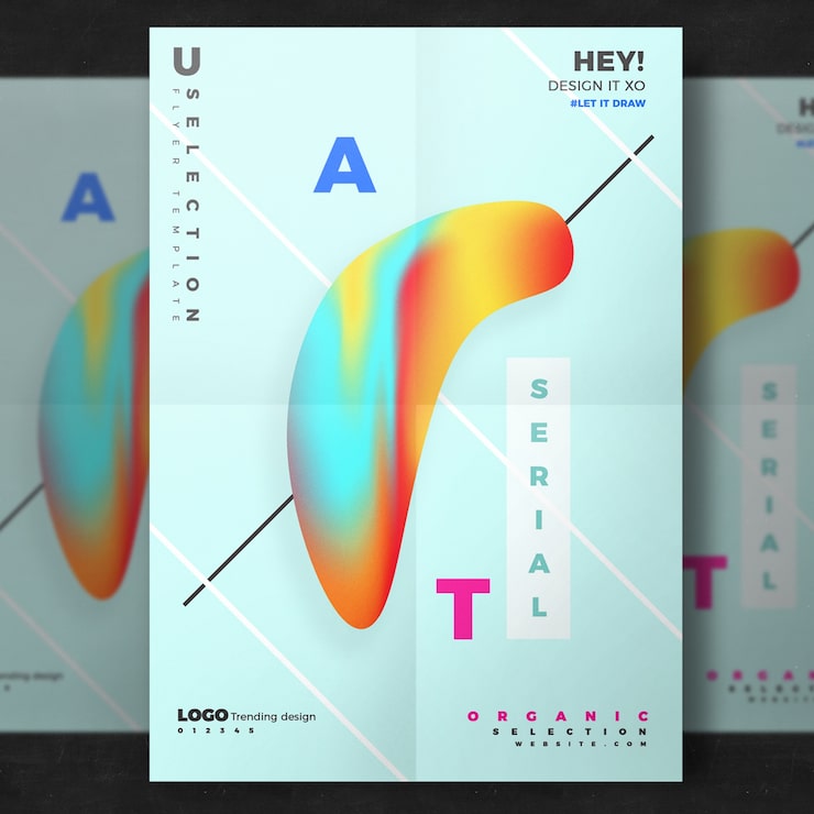 Gratis PSD kreativ abstrakt plakat