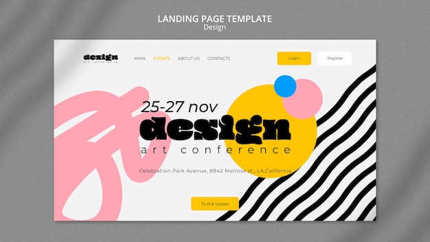 Gratis PSD landing page for designkonferanse