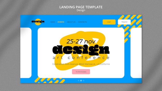 Gratis PSD landing page for designkonferanse