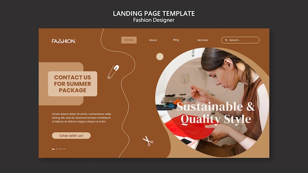 Gratis PSD landingssidemal for motedesign