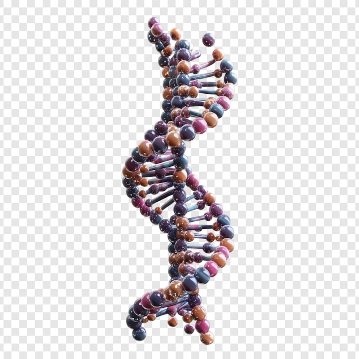 Gratis PSD levende dna-helix, der hvirvler i kosmiske farver, en fascinerende dans af livets kode