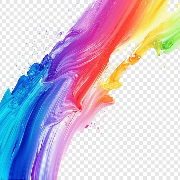 Gratis PSD levende regnbue malingsstrøk abstrakt kunst