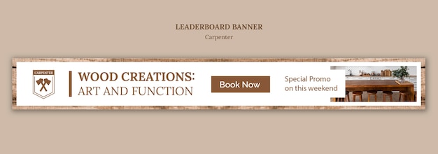 Gratis PSD linkedin-banner-mall för snickare – design