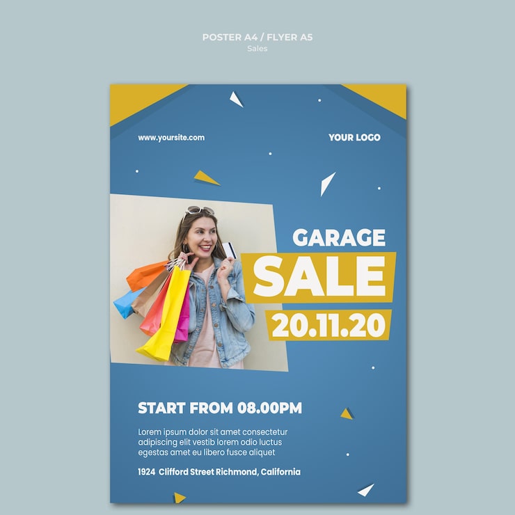 Gratis PSD lodret plakat til detailsalg