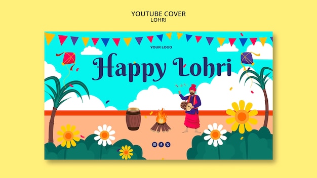 Gratis PSD lohri-feiring - youtube-forside-mal