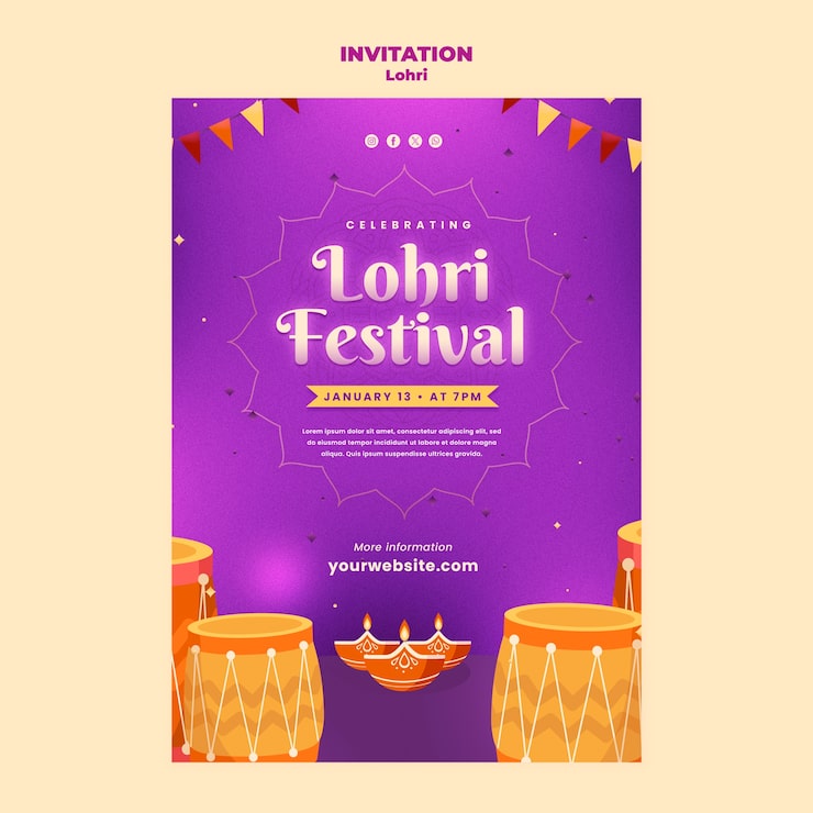 Gratis PSD lohri skabelon design