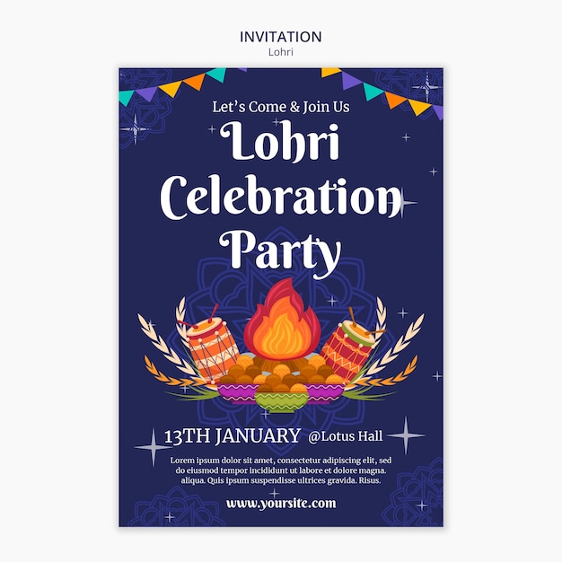 Gratis PSD lohri skabelon design