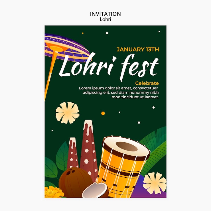 Gratis PSD lohri skabelon design