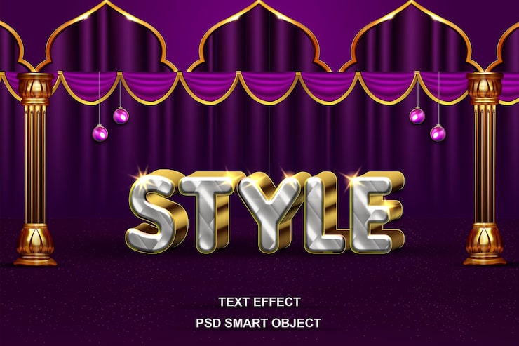 Gratis PSD luksuriøs redigerbar teksteffekt stil guld 3d-tekststil