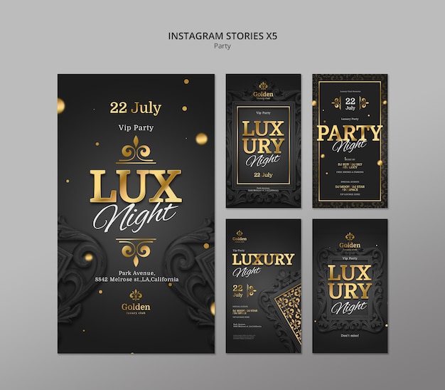 Gratis PSD lyxigt party mall design