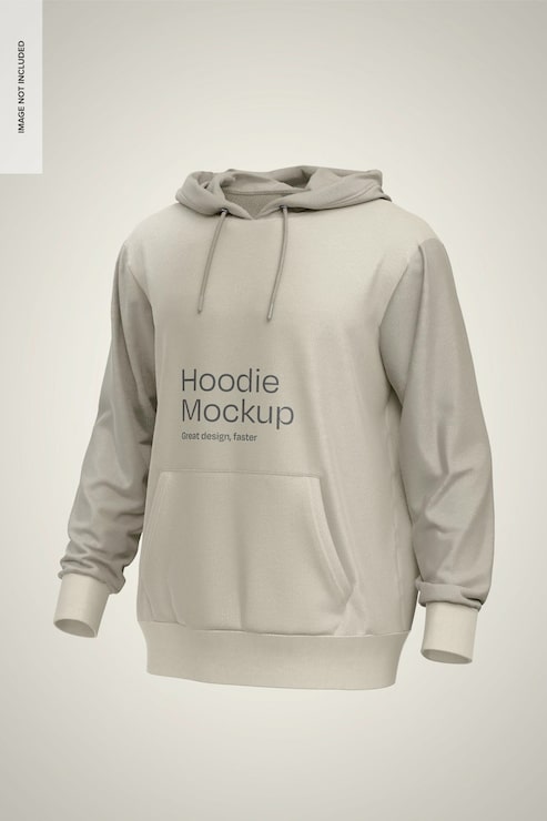 Gratis PSD mænd hoodie mockup front view