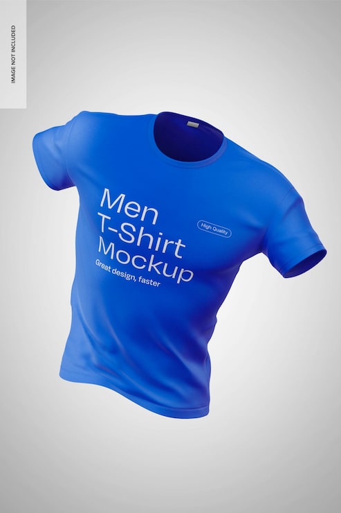 Gratis PSD mænds t-shirt mockup flydende