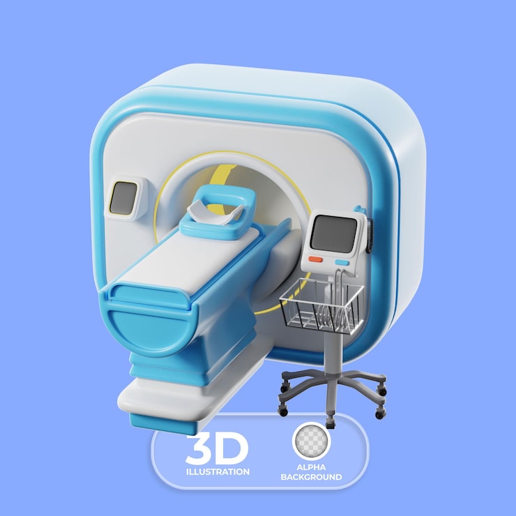 Gratis PSD magnetisk resonansavbildning 3d illustrasjon