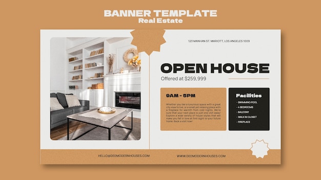 Gratis PSD mal for flat design eiendomsdesign
