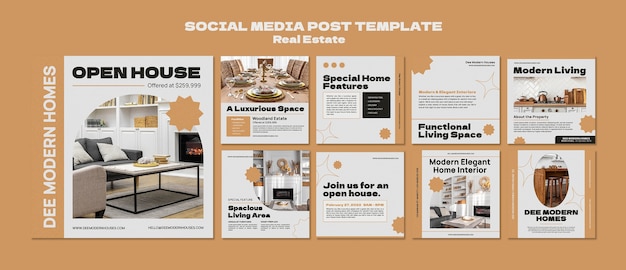 Gratis PSD mal for flat design eiendomsdesign