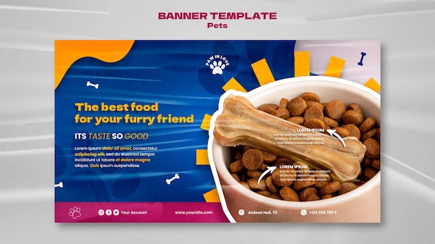 Gratis PSD mal for flatt design kjæledyr