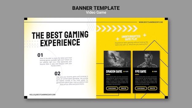 Gratis PSD mal for flatt design videospill