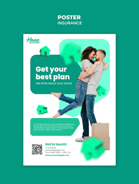 Gratis PSD mal for forsikringstjenester