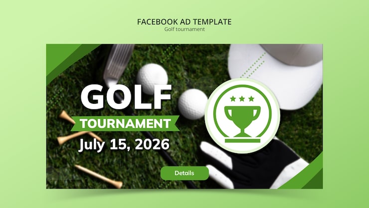 Gratis PSD mal for golf turnering design