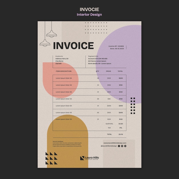 Gratis PSD mal for interiørdesign