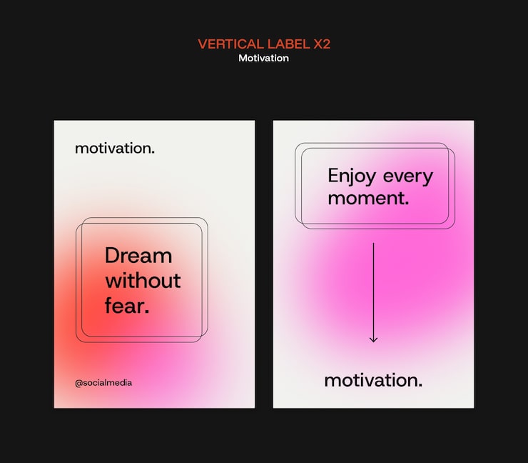 Gratis PSD mal for kreative motiverende sitater