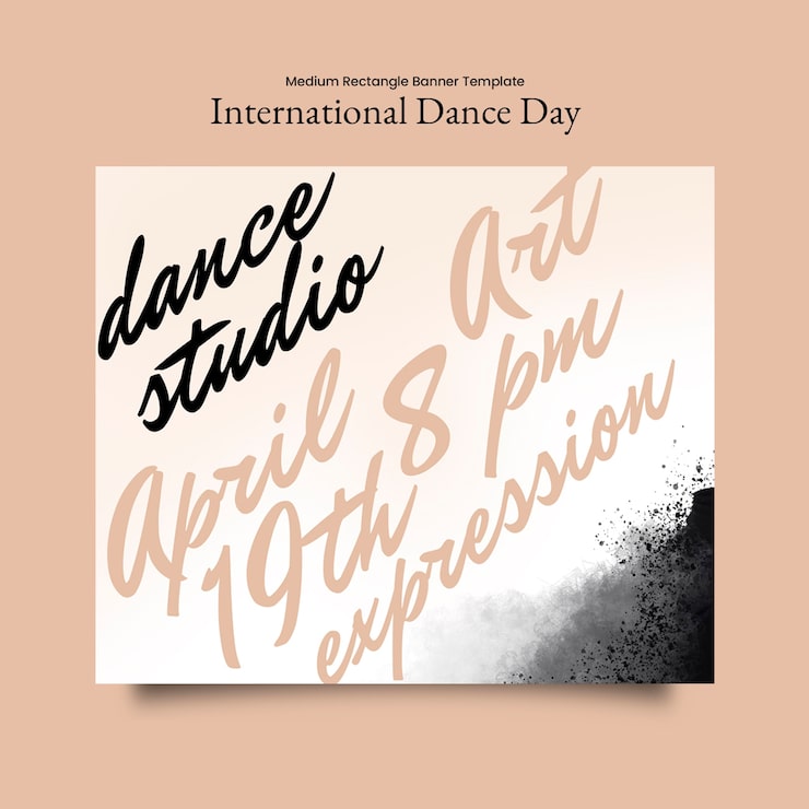 Gratis PSD maldesign for den internasjonale dansedagen
