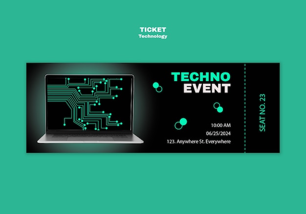 Gratis PSD maldesign for teknologi