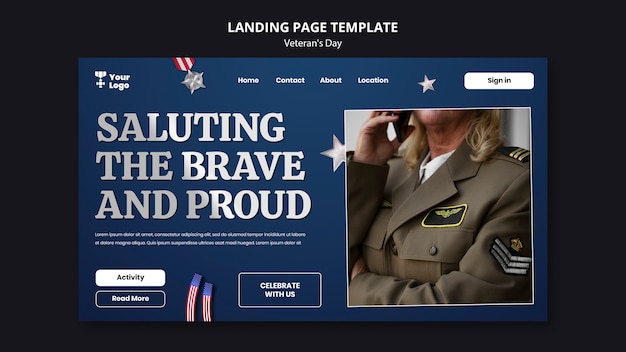 Gratis PSD maldesign for veterandagen