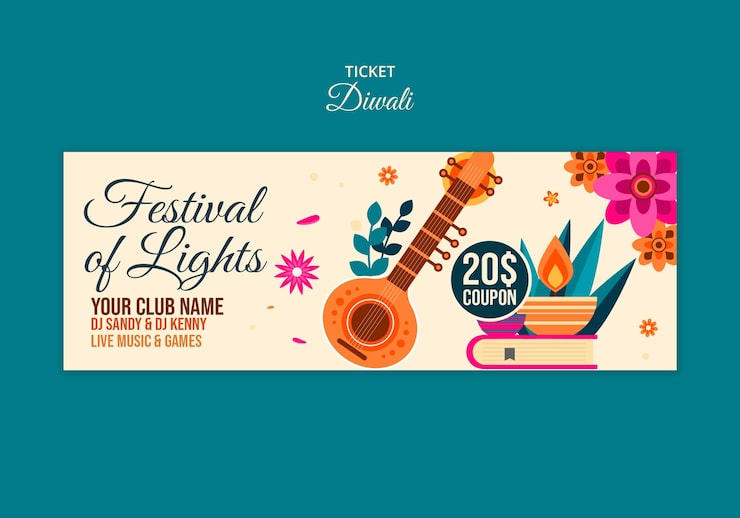 Gratis PSD mall för diwalifestivalfirande