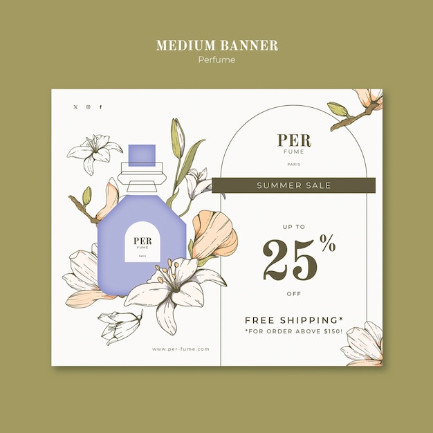 Gratis PSD mall för parfymdesign