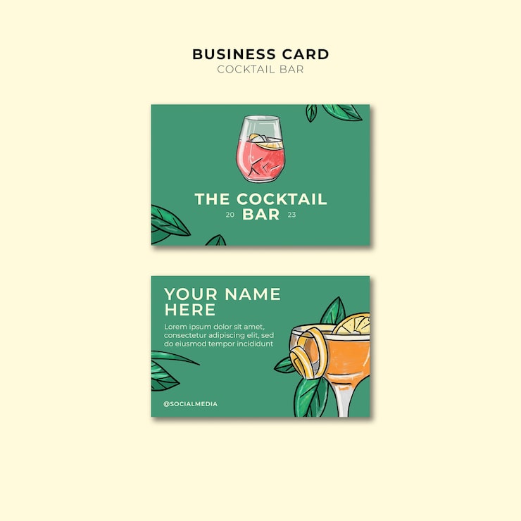 Gratis PSD malldesign för cocktailbar