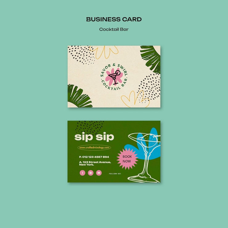 Gratis PSD malldesign för cocktailbar