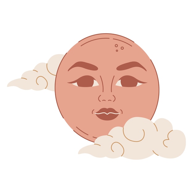 Gratis PSD måne- og sol-elementdesign