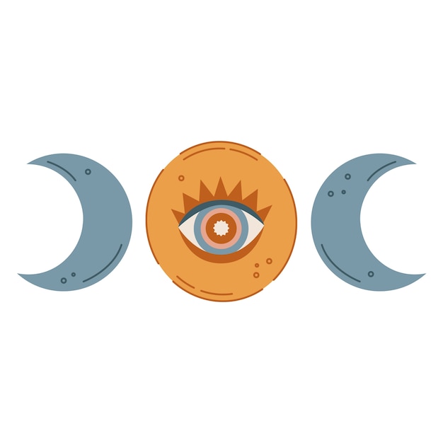 Gratis PSD måne- og sol-elementdesign