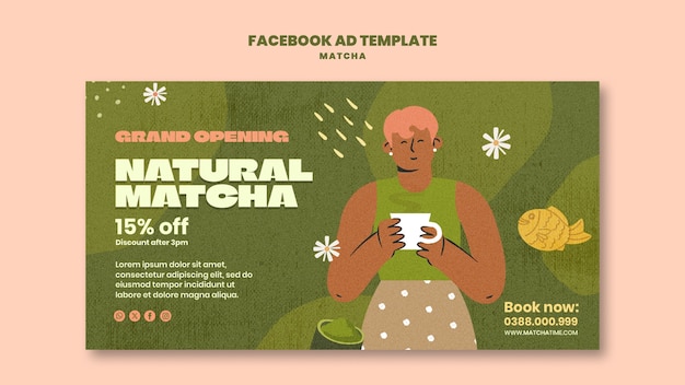 Gratis PSD matcha-te – facebook skabelon