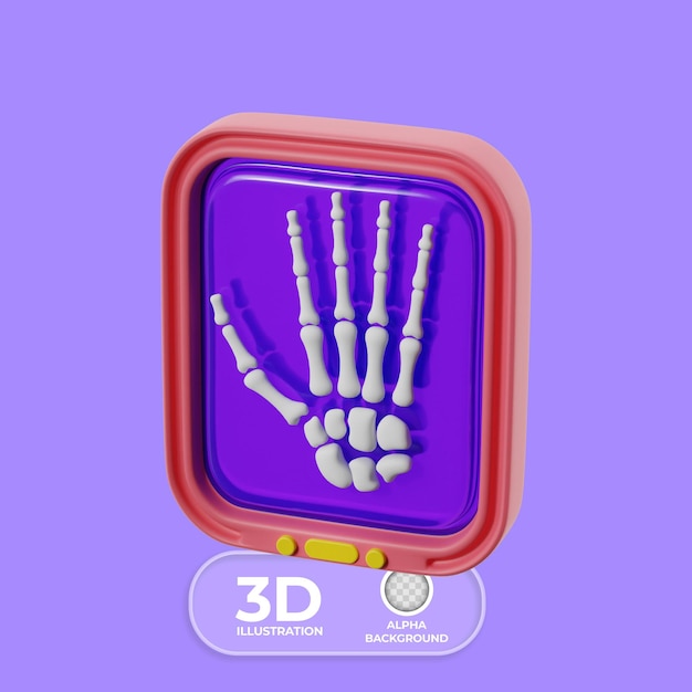 Gratis PSD medicinsk røntgenikon 3d-illustration